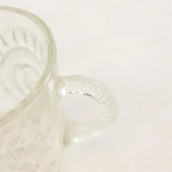Set of 3 Vintage L.E. Smith Pinwheel & Stars Pressed Glass Punch Cups