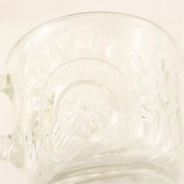 Set of 3 Vintage L.E. Smith Pinwheel & Stars Pressed Glass Punch Cups