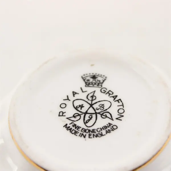 Vintage Royal Grafton Fine Bone China Powell River BC Souvenir Teacup Gold Trim