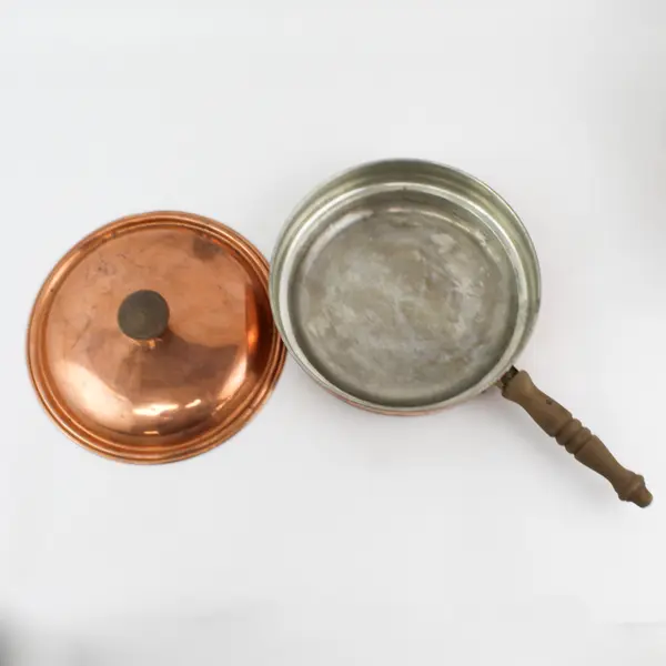Vintage Copper And Brass Chafing Dish Made In Italy