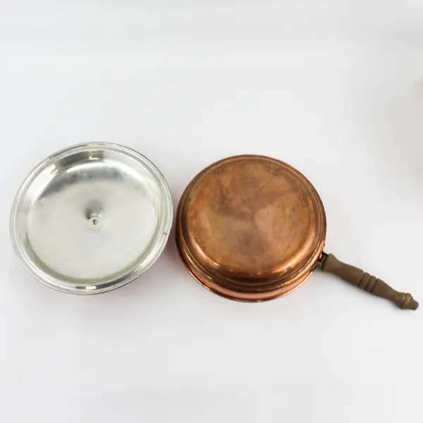 Vintage Copper And Brass Chafing Dish Made In Italy