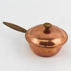 Vintage Targus 1 Cup Copper Pan With Wooden Handle R79 Portugal