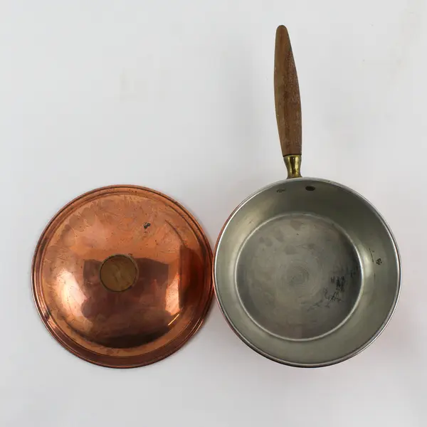 Vintage Targus 1 Cup Copper Pan With Wooden Handle R79 Portugal
