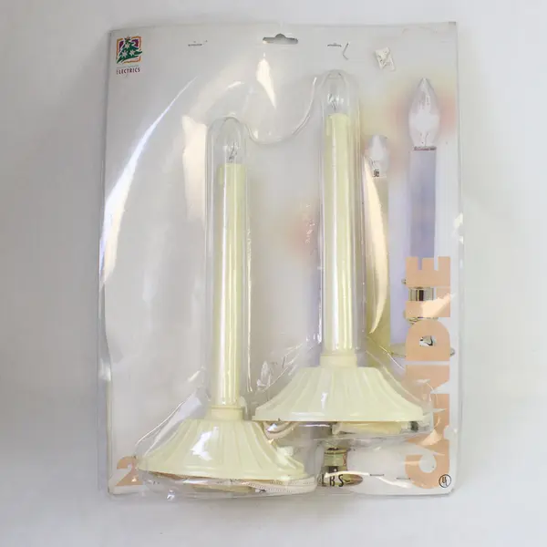 Vintage 1995 Indoor Electric Candles Plastic Wax Drip 2-Pack NOS Sealed