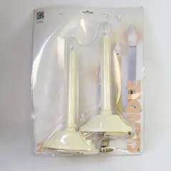 Vintage 1995 Indoor Electric Candles Plastic Wax Drip 2-Pack NOS Sealed