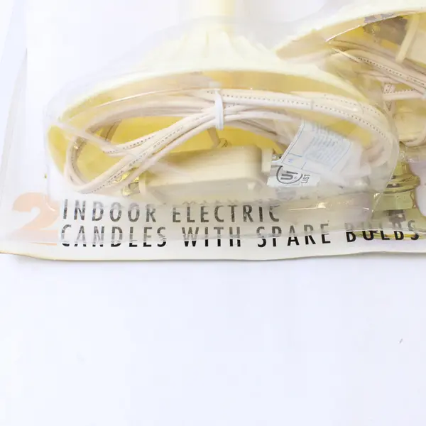 Vintage 1995 Indoor Electric Candles Plastic Wax Drip 2-Pack NOS Sealed