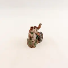 Chrysalis Collectibles Signed L. Pfaller 1989 Resin Rabbits on Stump Figurine