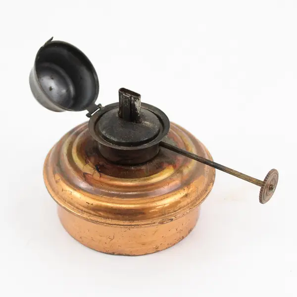Vintage Copper Spirit Lamp Food Warmer Made In Hong Kong