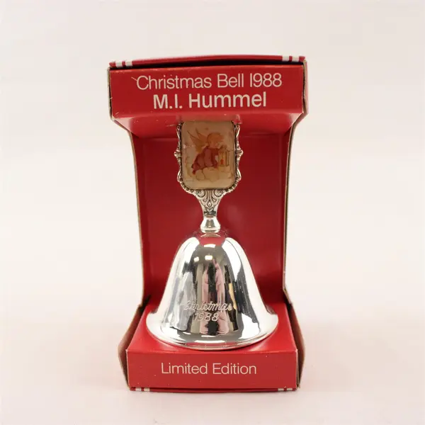 M.I. Hummel 1988 Christmas Silver-Plated Bell Angel Handle w/Box