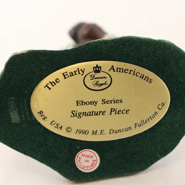 Duncan Fullerton Co Early Americans Ebony Series Signature Piece Figurine - New
