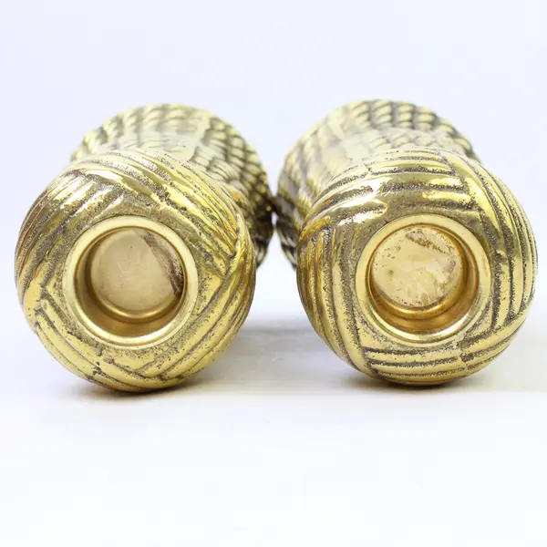 Set of 2 Home for the Holidays Solid Brass Tassel Candlesticks