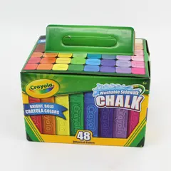 48 Piece Crayola Washable Sidewalk Chalk in Assorted Colors 51-2048 NEW