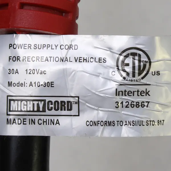 Mighty Cord RV Power Supply Cord Model A10-30E - Pre-owned