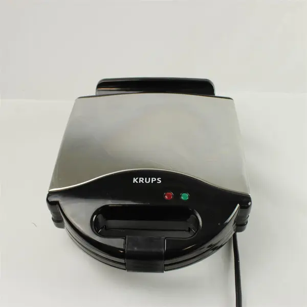 Krups Type 654 4-Slice Belgian Waffle Maker Stainless Chrome Nonstick Works