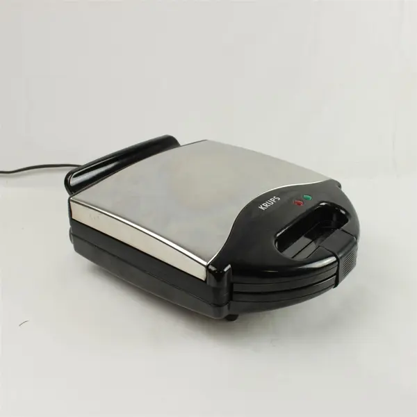 Krups Type 654 4-Slice Belgian Waffle Maker Stainless Chrome Nonstick Works