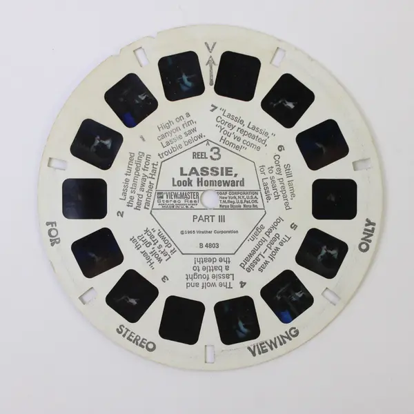 Set Of 3 Vintage View-Master Lassie Look Homeward TV Show Reels B 480