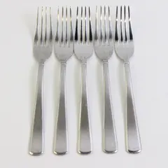 Lot of 5 Cambridge Ascot Forks Stainless Steel Flatware Glossy Finish