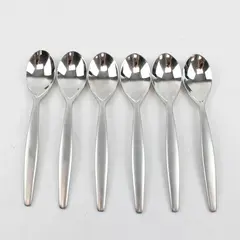 Lot Of 6 Dansk Wild Willow Frost (Stainless) Pattern Flatware Soup Spoons 7.75"