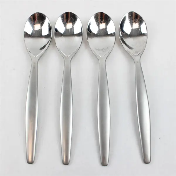 Lot Of 4 Dansk Wild Willow Frost (Stainless) Pattern Flatware Soup Spoons 7.75"