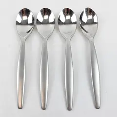 Lot Of 4 Dansk Wild Willow Frost (Stainless) Pattern Flatware Soup Spoons 7.75"