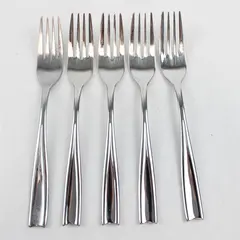 Lot Of 5 Dansk LYRIC-LYRA (Stainless) Pattern Salad Forks 7.5" Long