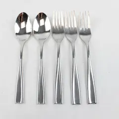 Lot Of 5 Dansk LYRIC-LYRA (Stainless) Pattern 3 Salad Forks & 2 Soup Spoons