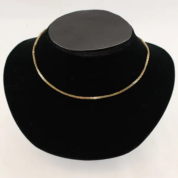 Nakagawa Gold-Tone Chain Choker Necklace 15"