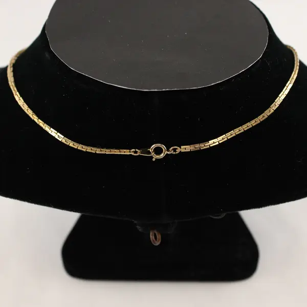Nakagawa Gold-Tone Chain Choker Necklace 15"