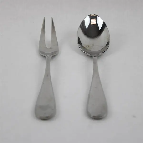 Lot Of 2 Dansk Vantage (Stainless) Pattern Flatware Serving Fork & Serving Spoon