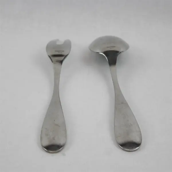 Lot Of 2 Dansk Vantage (Stainless) Pattern Flatware Serving Fork & Serving Spoon