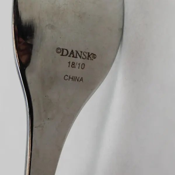 Lot Of 2 Dansk Vantage (Stainless) Pattern Flatware Serving Fork & Serving Spoon