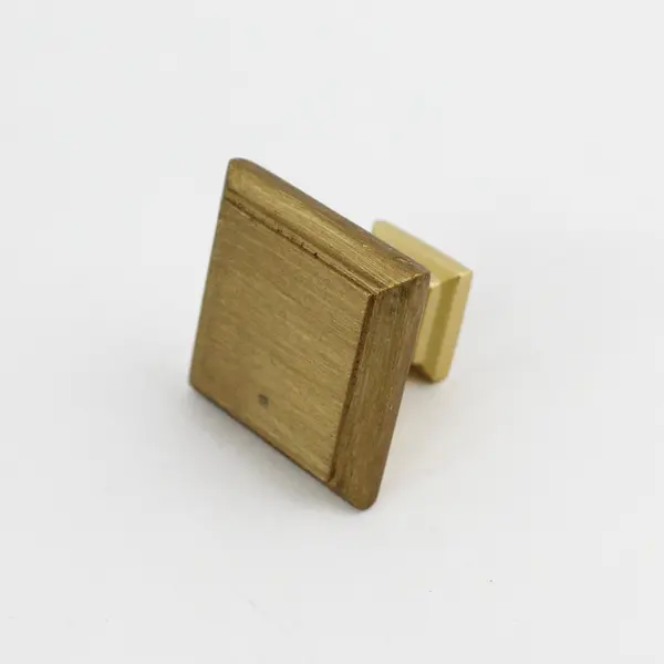 Lot of 9 Square Brass Cabinet And Drawer Handles 1.5"