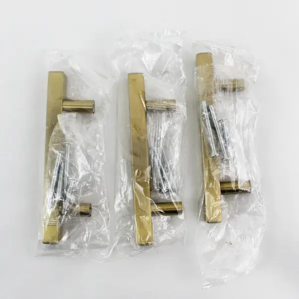 Lot of 3 5" Long Brass T Bar Drawer or Cabinet Handles NIP