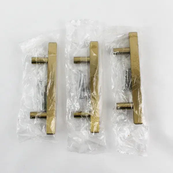 Lot of 3 5" Long Brass T Bar Drawer or Cabinet Handles NIP
