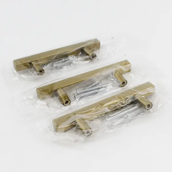 Lot of 3 5" Long Brass T Bar Drawer or Cabinet Handles NIP