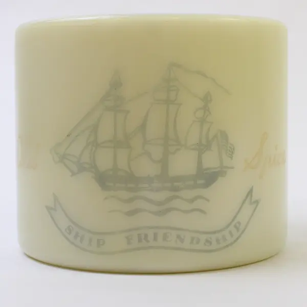 Vintage Early American Old Spice Hilton Milk Glass Shave Mug Shulton Clifton NJ