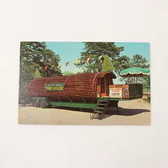 Vintage World Famous Redwood California Tree House Postcard