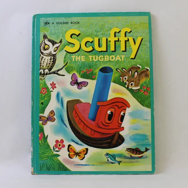Vintage Scuffy The Tugboat and His Adventures Down the River 1974 Hardcover 