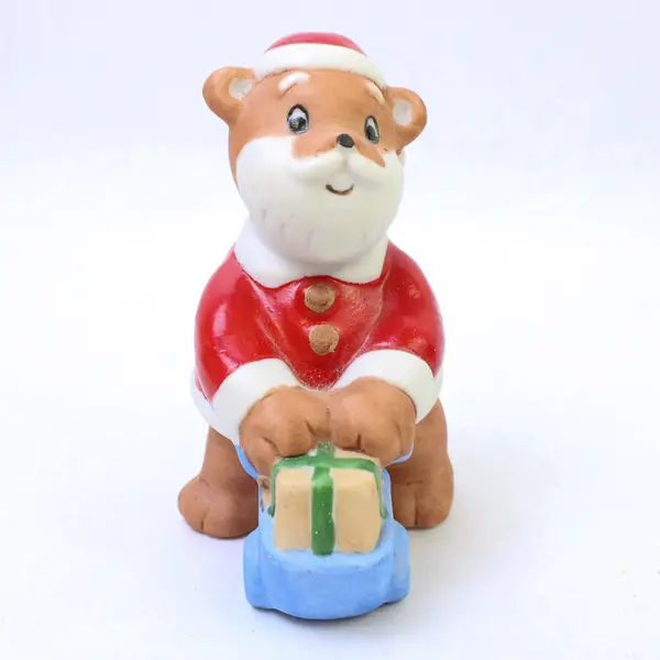 Lot of 3 Christmas Ceramic Figurines - Holiday Bear Santa Collectible