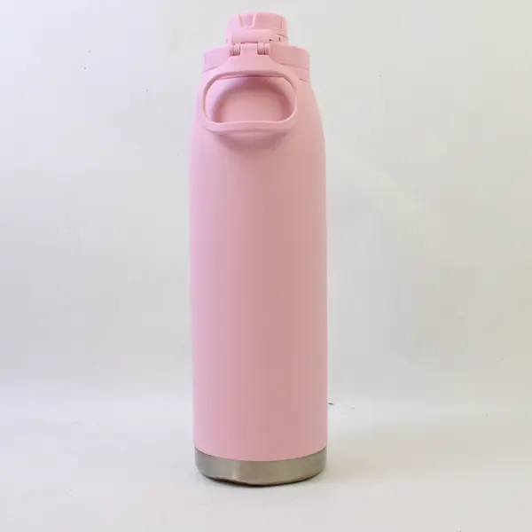 HydroPeak Pink Double Wall Insulated Stainless Steel Water Bottle 40 Oz 12" Tall