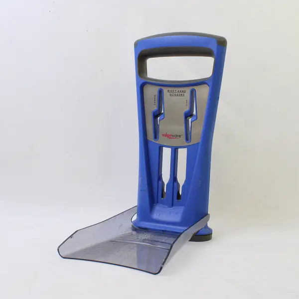 Edgware Blue Left/Right Handed Scissor Sharpener Fine/Coarse Pull Through 10.5"