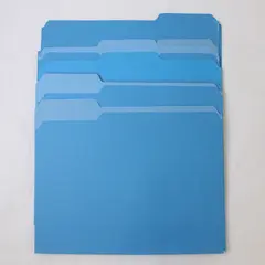Lot of 15 Blue Letter Size File Folders Office Supplies