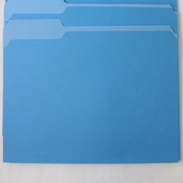Lot of 15 Blue Letter Size File Folders Office Supplies