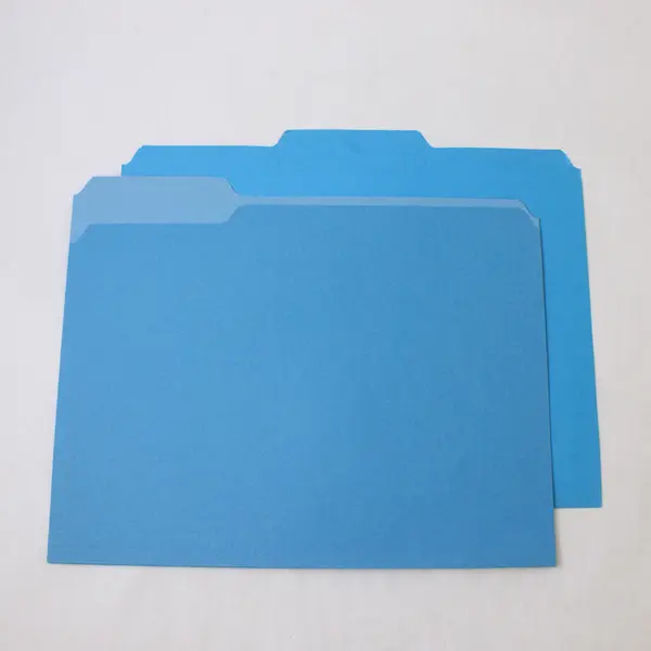 Lot of 15 Blue Letter Size File Folders Office Supplies