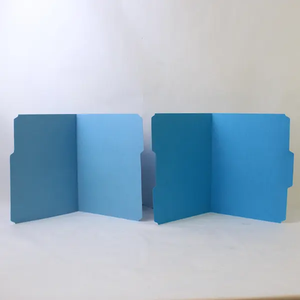 Lot of 15 Blue Letter Size File Folders Office Supplies