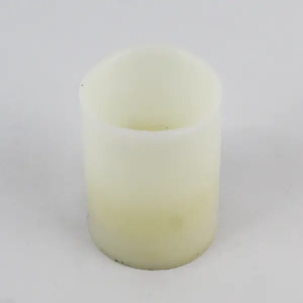 Lot of 3 LED Battery Operated Cream Color  Round Flameless Candles 