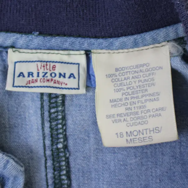 Vintage Little Arizona Jean Co. Denim Coveralls Baby's Size 18 Mo