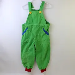 Vintage Tige's Pals Green Corduroy Overalls Toddlers' Size 2T