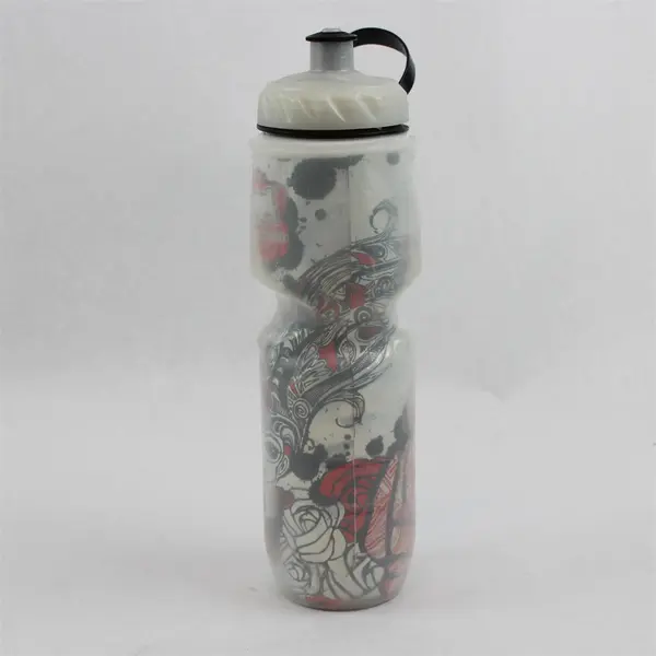 Polar Bottle Black/Red/Gray Insulated Plastic Sports Water Bottle 24 Oz 11" Tall