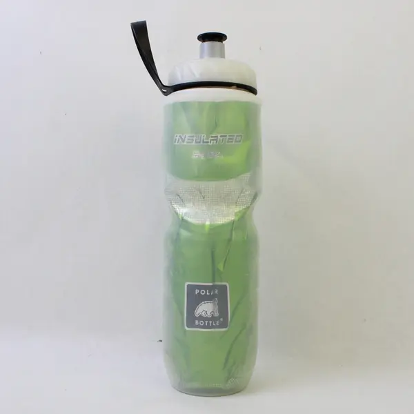 Polar Bottle Lime Green Insulated Plastic Sports Water Bottle 24 Oz 11" Tall